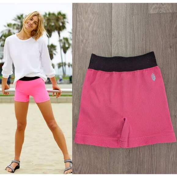 NEW! FP Movement | Happiness Runs Prajna Shorts In Pink - Picture 1 of 8